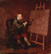 William Hogarth Hogarth Painting the Comic Muse oil on canvas